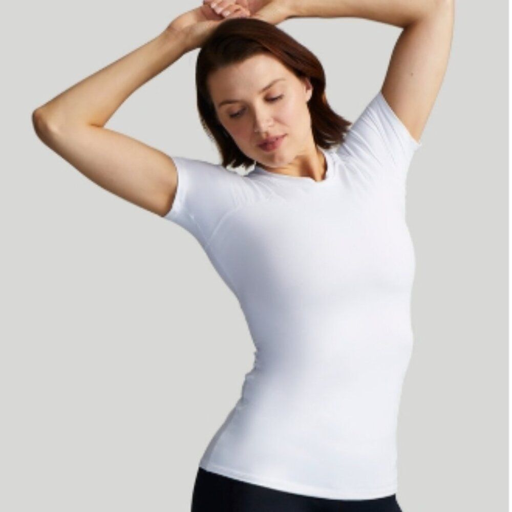 Tommie Copper Shoulder Support Shirt Women's Short Sleeve White in Size S